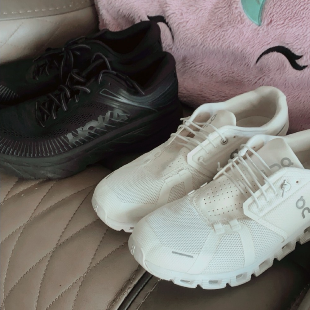 On clouds & Hoka size 10.